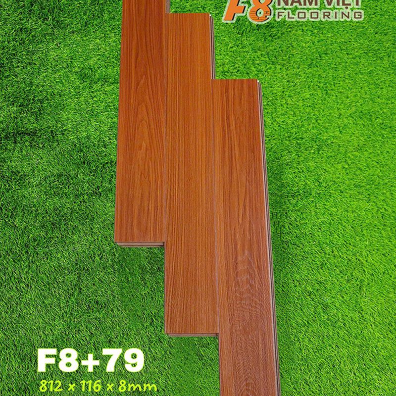 Sàn gỗ công nghiệp Nam Việt F8-79 – ảnh trực diện mặt ván