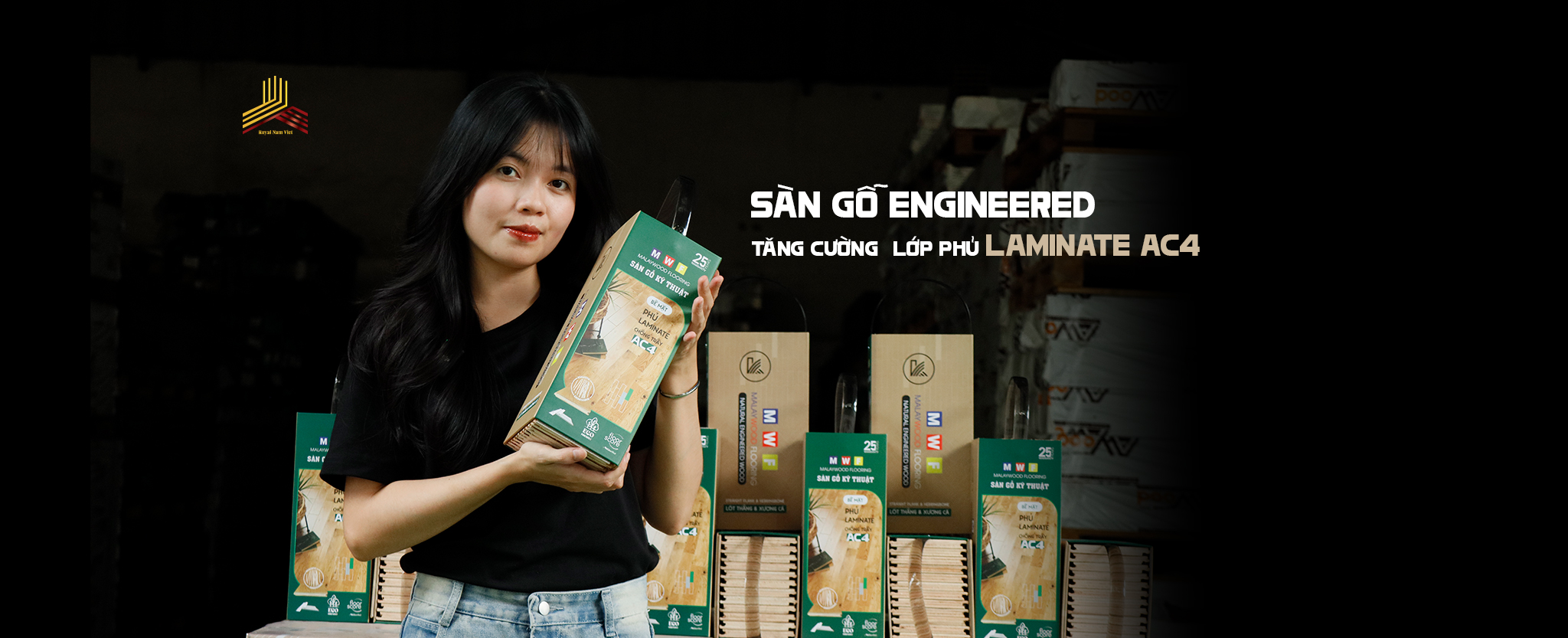Sàn gỗ kỹ thuật Engineered MalayWood lớp phủ Laminate AC4