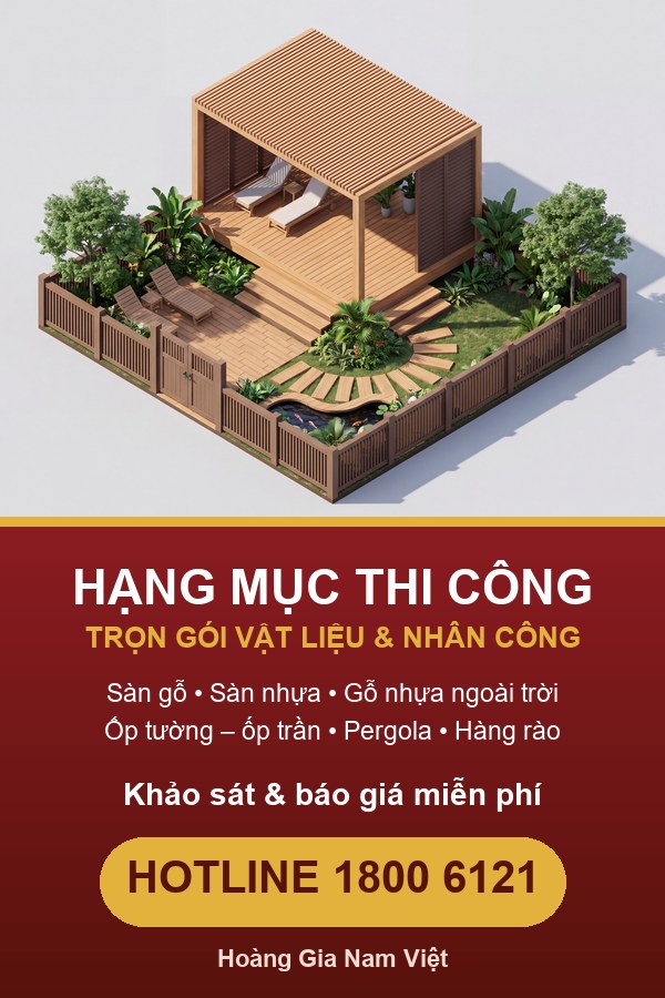 Hạng mục thi công trọn gói vật liệu và nhân công – hotline 1800 6121
