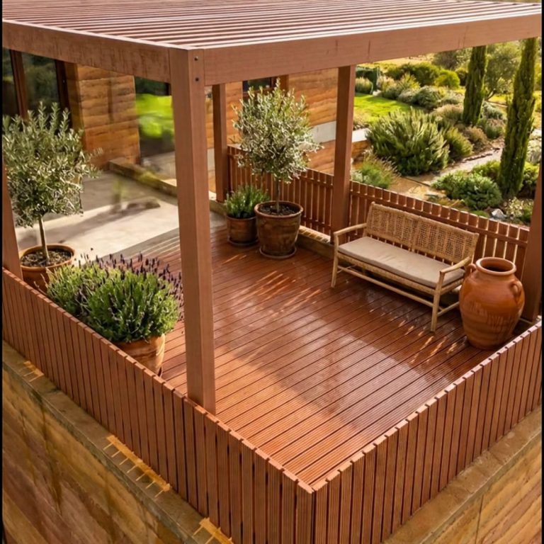 Giàn hoa pergola gỗ nhựa – ảnh 1 – Hoàng Gia Nam Việt