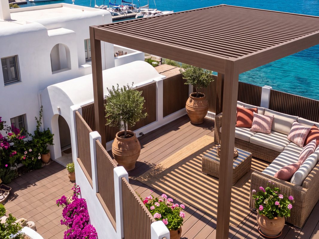 Giàn hoa pergola gỗ nhựa – hình 4 – Hoàng Gia Nam Việt