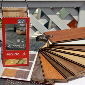 Hộp mẫu sàn gỗ 3K Vina xương cá 12mm – Hoàng Gia Nam Việt