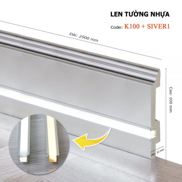 Len Tường LED K100 Silver – Hoàng Gia Nam Việt