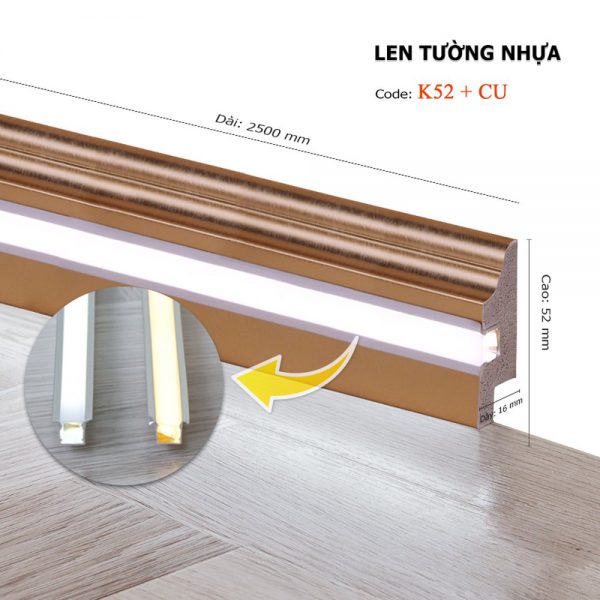 Len Tường LED K52 Đồng – Hoàng Gia Nam Việt
