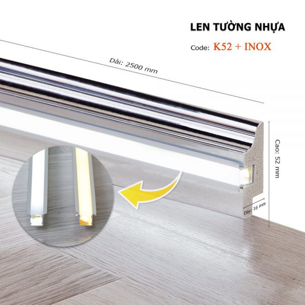 Len Tường LED K52 Inox – Hoàng Gia Nam Việt