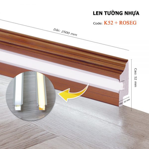 Len Tường LED K52 Rose Gold – Hoàng Gia Nam Việt