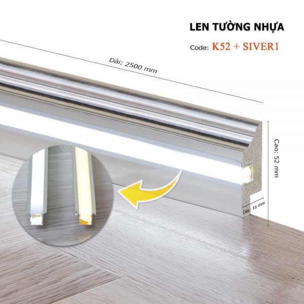 Len Tường LED K52 Silver – Hoàng Gia Nam Việt