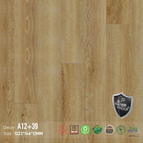 Sàn Gỗ AROMA A12-39 – ảnh trực diện mặt ván