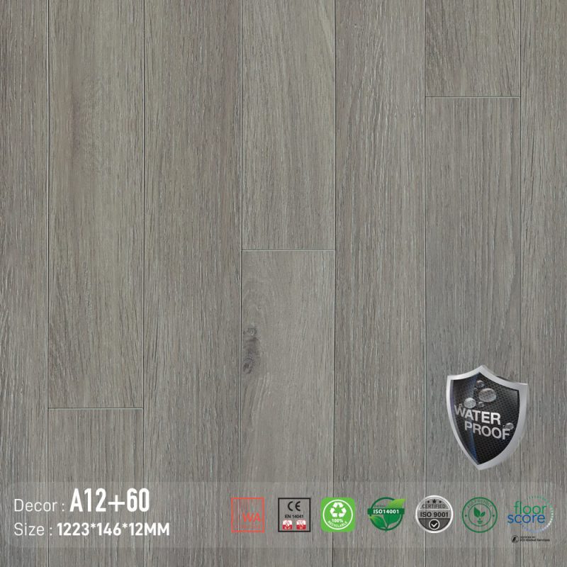 Sàn Gỗ AROMA A12-60 – ảnh trực diện mặt ván