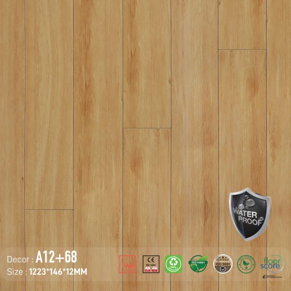 Sàn Gỗ AROMA A12-68 – ảnh trực diện mặt ván