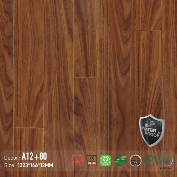 Sàn Gỗ AROMA A12-80 – ảnh trực diện mặt ván