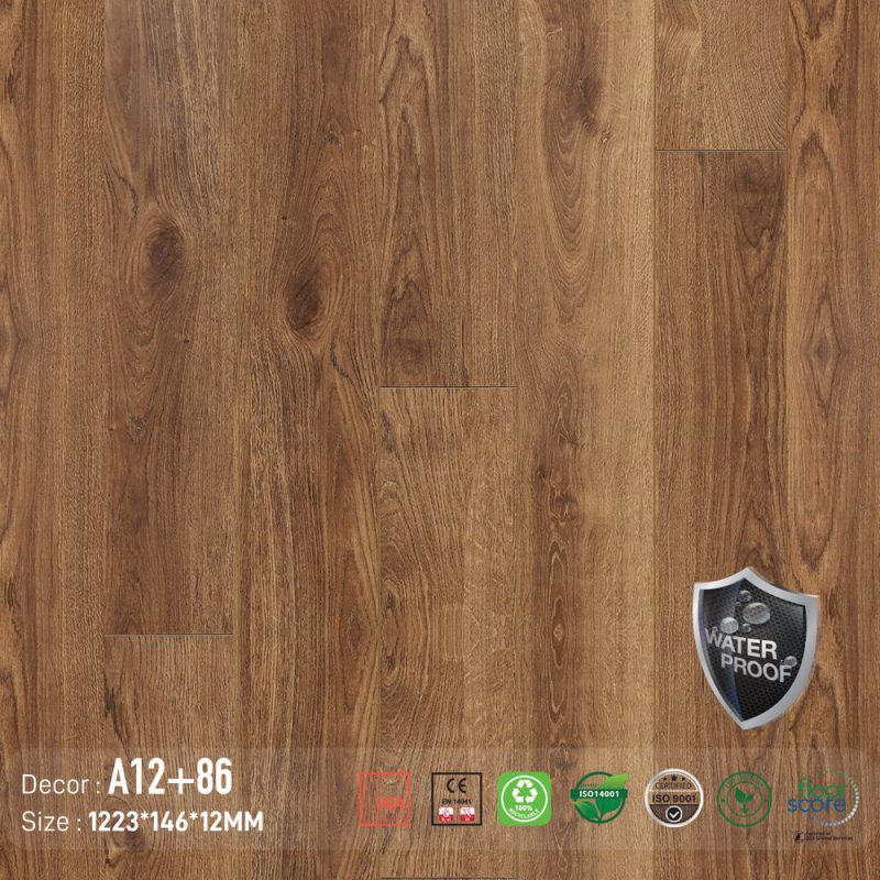 Sàn Gỗ AROMA A12-86 – ảnh trực diện mặt ván