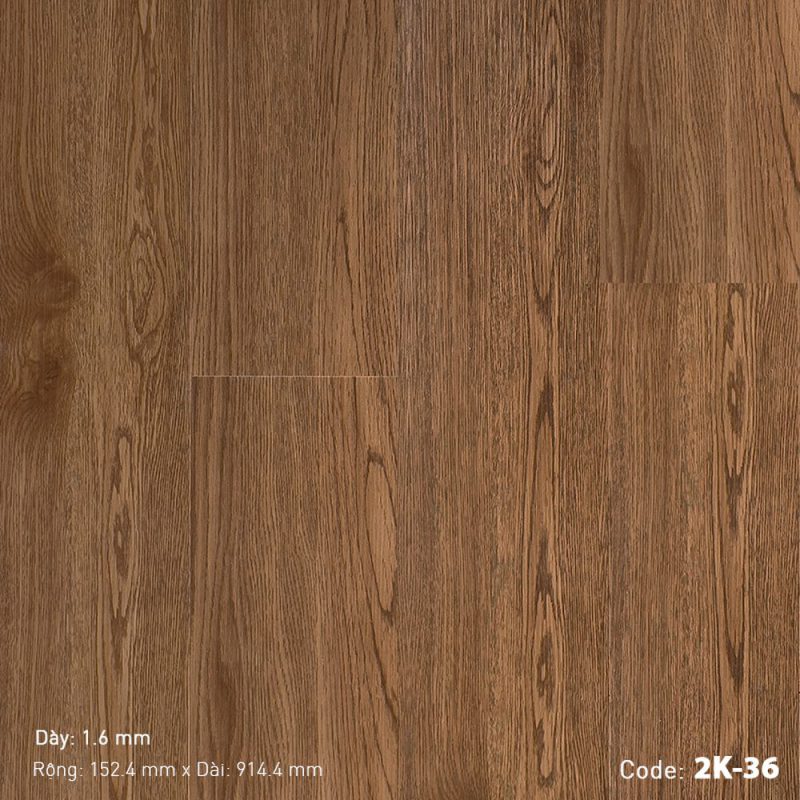 Sàn Nhựa Có Keo 2K Vinyl 36