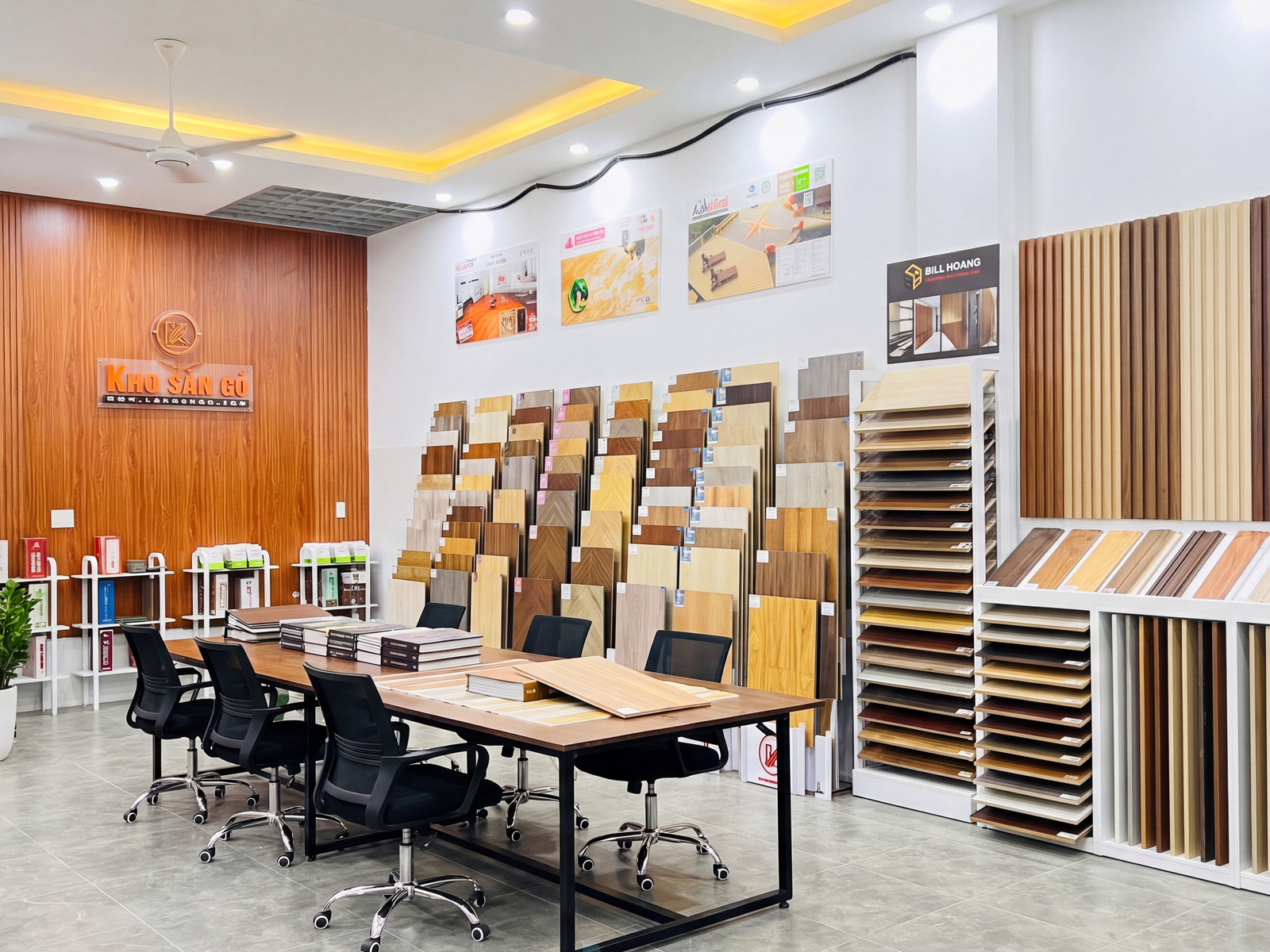 Sàn nhựa dán keo cho shop, văn phòng – ảnh bìa – Hoàng Gia Nam Việt