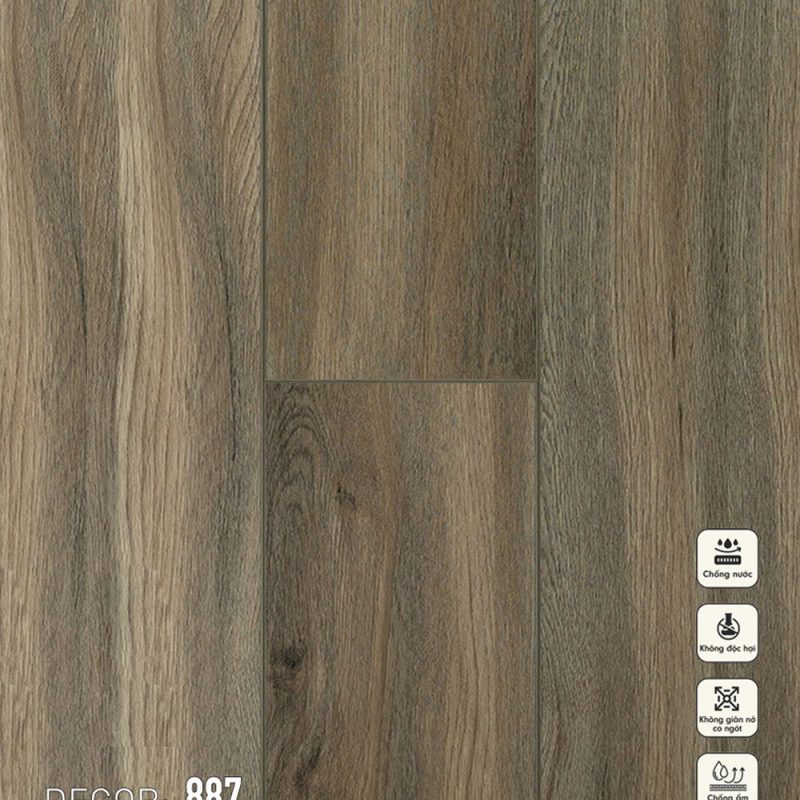 Sàn Nhựa Hèm Khóa SPC Vina 887 5mm
